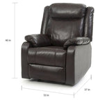 Multi-Color Faux Leather Rocking Recliner, Single Seat