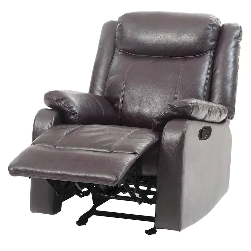 Multi-Color Faux Leather Rocking Recliner, Single Seat