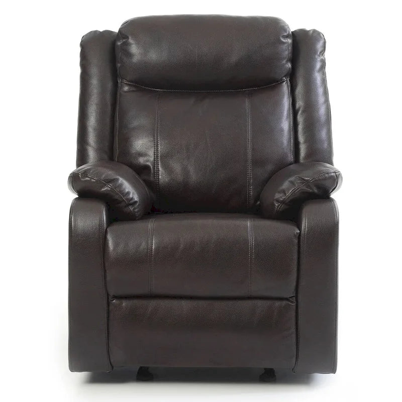 Multi-Color Faux Leather Rocking Recliner, Single Seat