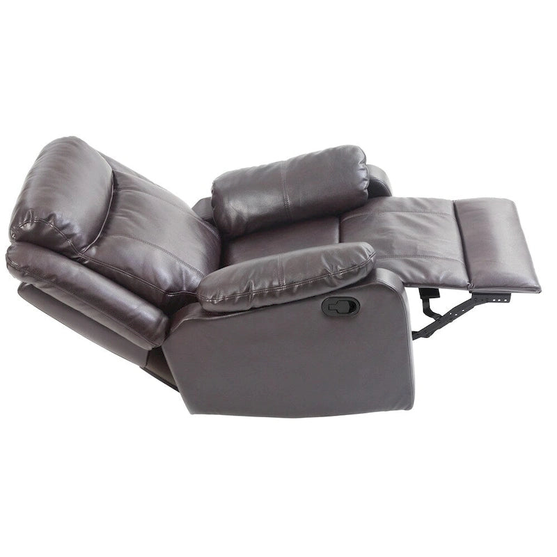 Multi-Color Faux Leather Rocking Recliner, Single Seat