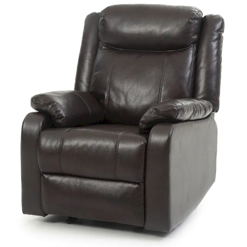 Multi-Color Faux Leather Rocking Recliner, Single Seat