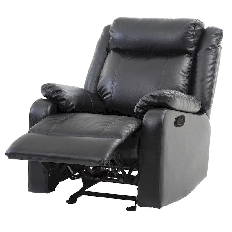 Multi-Color Faux Leather Rocking Recliner, Single Seat