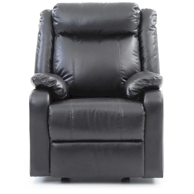 Multi-Color Faux Leather Rocking Recliner, Single Seat