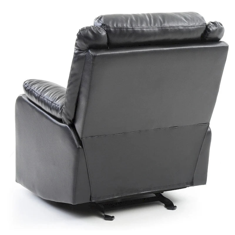 Multi-Color Faux Leather Rocking Recliner, Single Seat