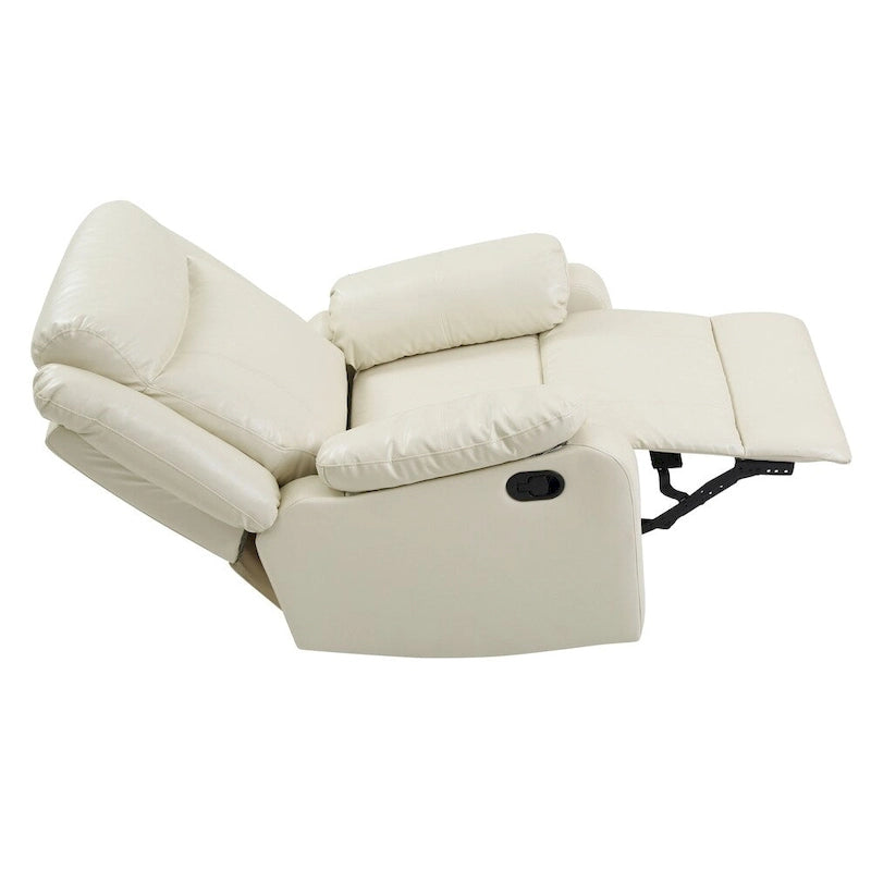 Multi-Color Faux Leather Rocking Recliner, Single Seat