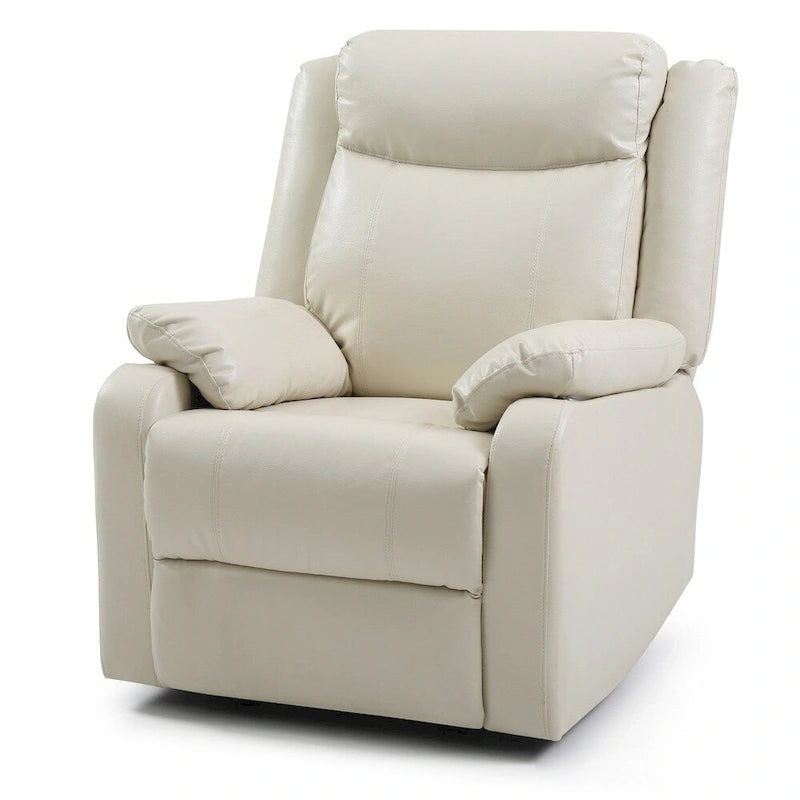 Multi-Color Faux Leather Rocking Recliner, Single Seat