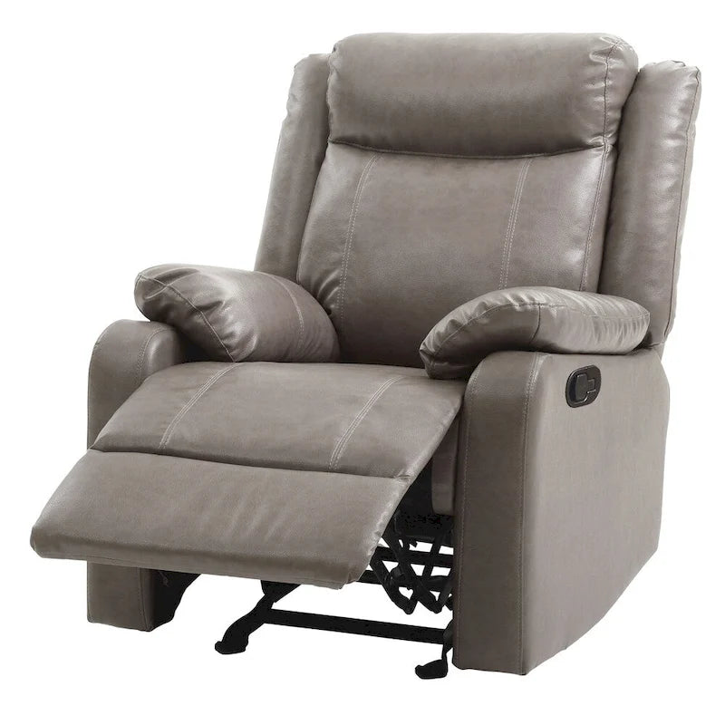 Multi-Color Faux Leather Rocking Recliner, Single Seat