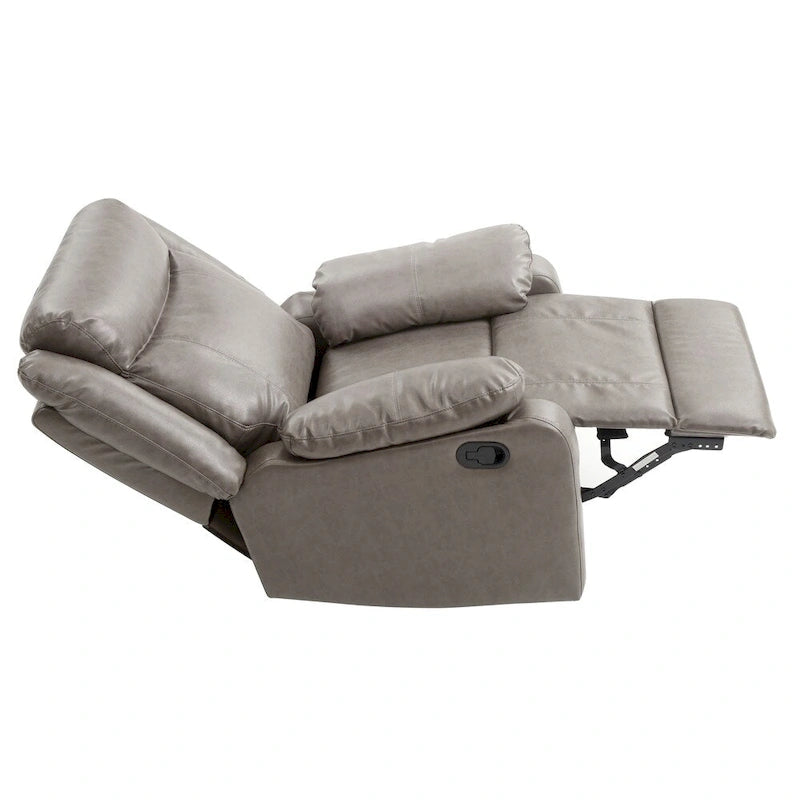 Multi-Color Faux Leather Rocking Recliner, Single Seat