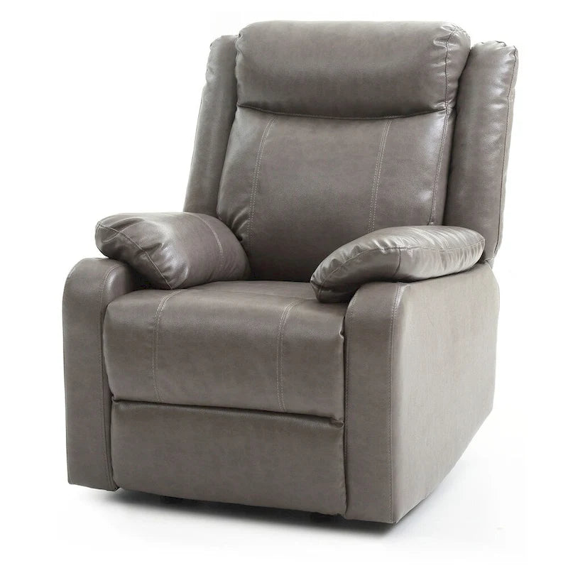 Multi-Color Faux Leather Rocking Recliner, Single Seat