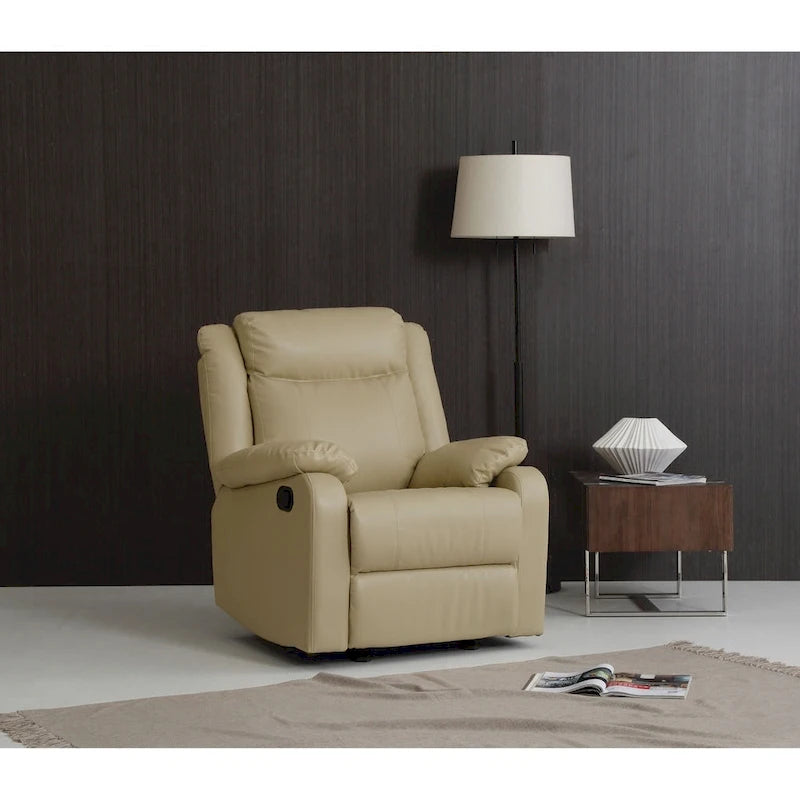 Multi-Color Faux Leather Rocking Recliner, Single Seat