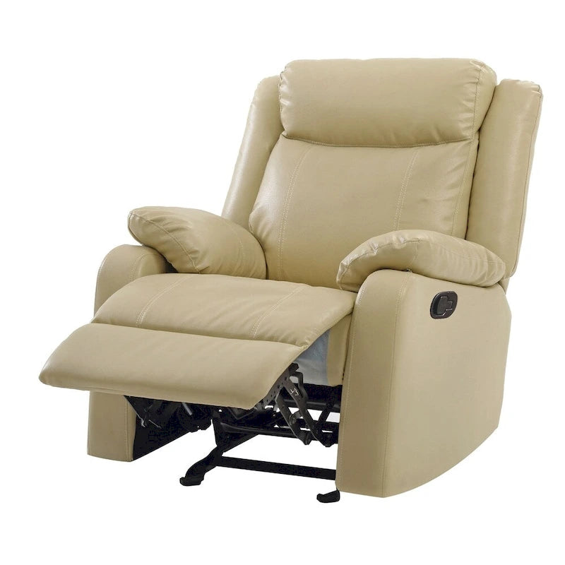 Multi-Color Faux Leather Rocking Recliner, Single Seat