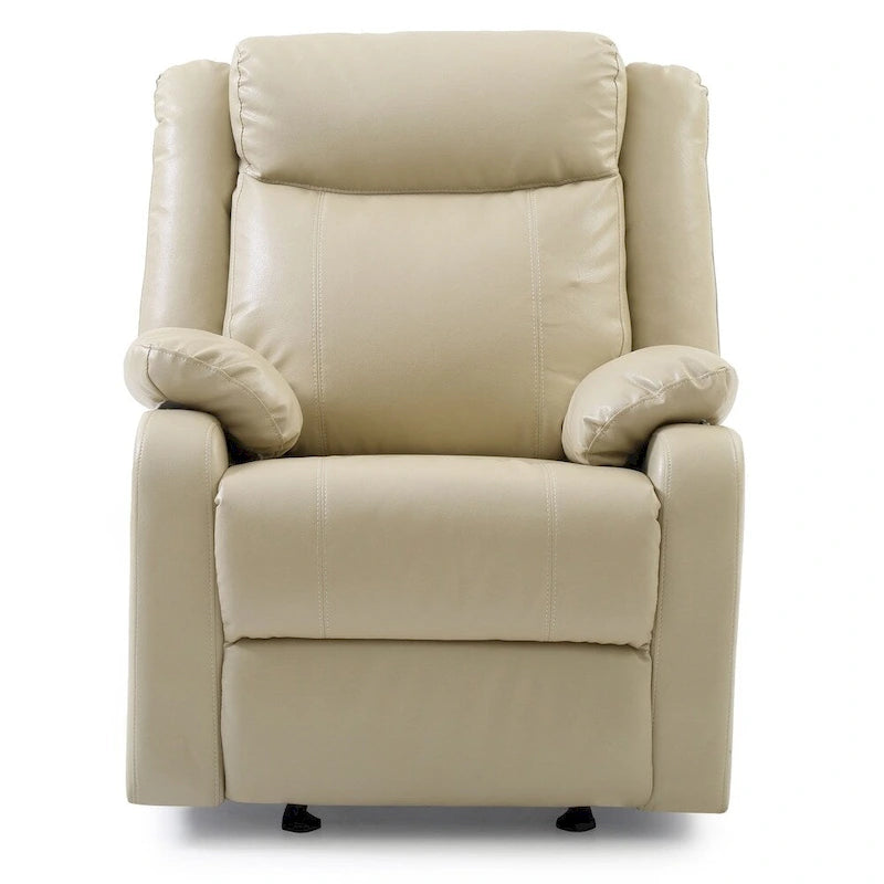 Multi-Color Faux Leather Rocking Recliner, Single Seat