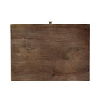 Walnut & Gold 3-Drawer Side Table