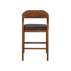 Brown Faux Leather Counter & Bar Height Stool, Single Seat