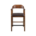 Brown Faux Leather Counter & Bar Height Stool, Single Seat