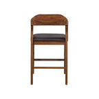 Brown Faux Leather Counter & Bar Height Stool, Single Seat