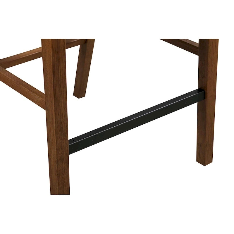 Brown Faux Leather Counter & Bar Height Stool, Single Seat