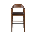 Brown Faux Leather Counter & Bar Height Stool, Single Seat