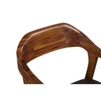 Brown Faux Leather Counter & Bar Height Stool, Single Seat