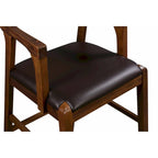 Brown Faux Leather Counter & Bar Height Stool, Single Seat