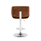 Height-Adjustable Bar Stool, PU Leather, Chrome Base, 1-Person (Black/White/Red/Brown)