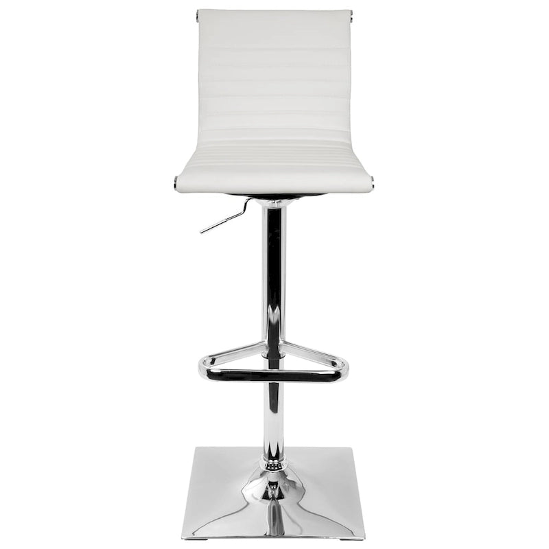 Black / White / Grey Adjustable Swivel Bar Stool, Faux Leather, 1-Person