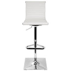 Black / White / Grey Adjustable Swivel Bar Stool, Faux Leather, 1-Person