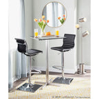 Black / White / Grey Adjustable Swivel Bar Stool, Faux Leather, 1-Person