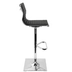 Black / White / Grey Adjustable Swivel Bar Stool, Faux Leather, 1-Person