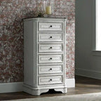 Antique White 6-Drawer Lingerie Chest