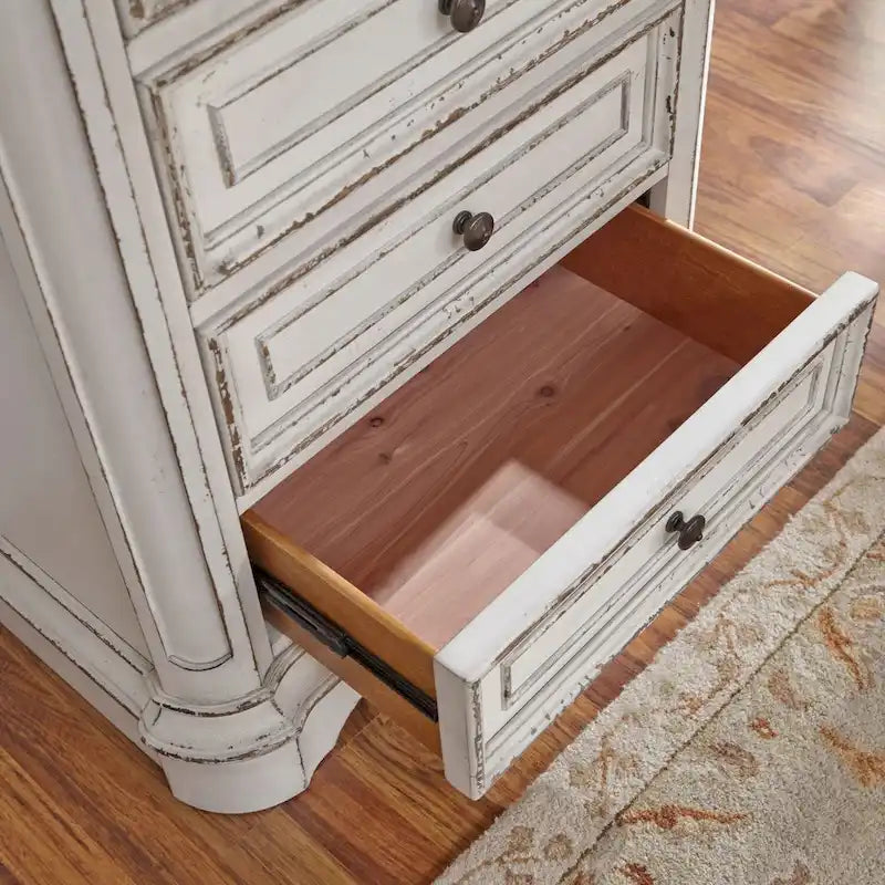Antique White 6-Drawer Lingerie Chest