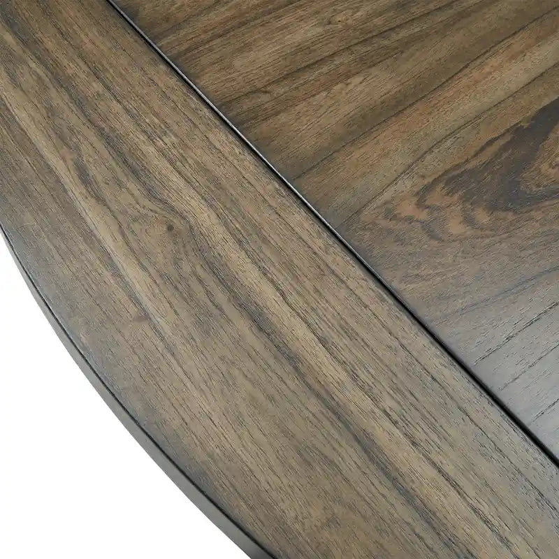 Espresso Round Drop Leaf Pedestal Dining Table for 4–6