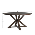 Espresso Round Drop Leaf Pedestal Dining Table for 4–6