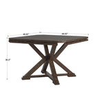 Espresso Round Drop Leaf Pedestal Dining Table for 4–6