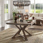 Espresso Round Drop Leaf Pedestal Dining Table for 4–6