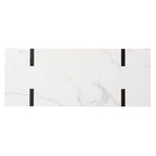 White & Black Faux Marble Console Table