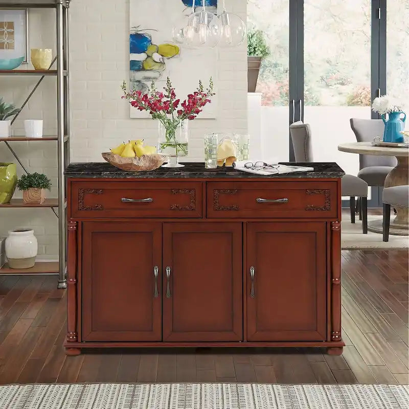 Brown/Cream/Black/Grey/White Rolling Kitchen Island Cart with Drop-Leaf, 1-Person