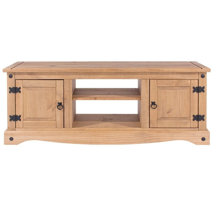 Antique Brown / Gray Wash Rustic TV Entertainment Stand, 1-Piece