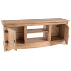 Antique Brown / Gray Wash Rustic TV Entertainment Stand, 1-Piece
