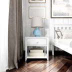 Plank and Beam Nightstand with Drawer and Shelf