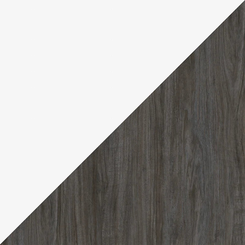 White/Walnut Grey & Bark Grey/Graphite Narrow Storage Cabinet with Doors & Drawers for 2 People