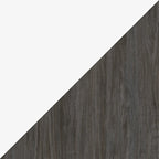 White/Walnut Grey & Bark Grey/Graphite Narrow Storage Cabinet with Doors & Drawers for 2 People