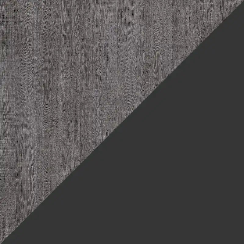 White/Walnut Grey & Bark Grey/Graphite Narrow Storage Cabinet with Doors & Drawers for 2 People