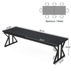 Brown/White & Black 2-Person Computer Desk, Modern Style