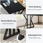 Brown/White & Black 2-Person Computer Desk, Modern Style