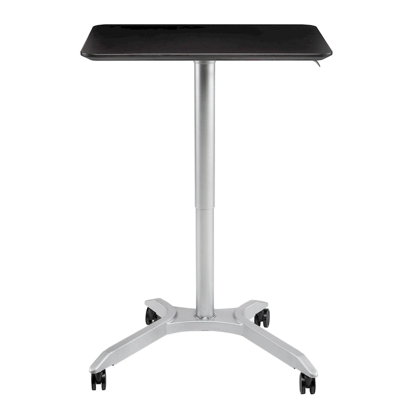 Espresso / White Pneumatic Sit-Stand Mobile Desk, 1-Person