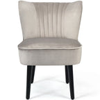 Turquoise / Grey Flannel Armless Accent Chair, Set of 2