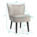 Turquoise / Grey Flannel Armless Accent Chair, Set of 2