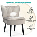 Turquoise / Grey Flannel Armless Accent Chair, Set of 2