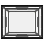 Transparent Tempered Glass Console Table, Steel Frame, 1-Person